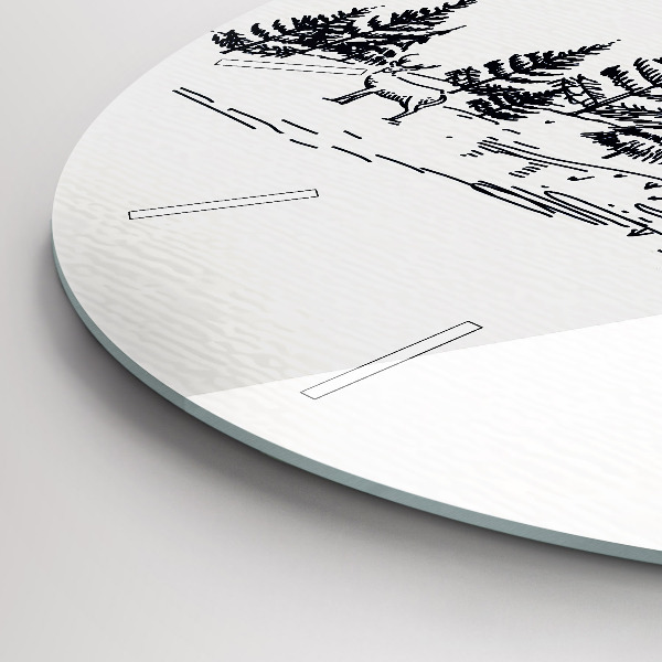 Wanduhr rund Cartoon-Stadt