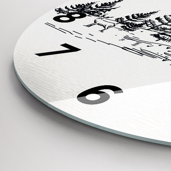 Wanduhr rund Cartoon-Stadt