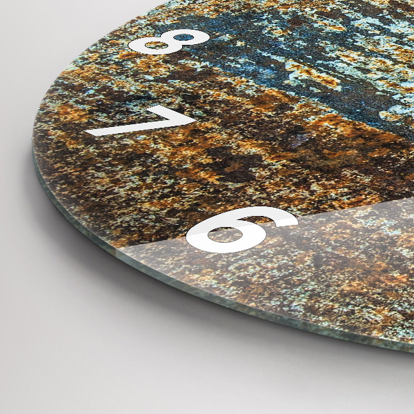 Wanduhr rund mit motiv Textur von altem Metall