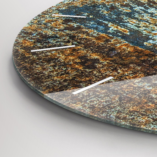 Wanduhr rund mit motiv Textur von altem Metall