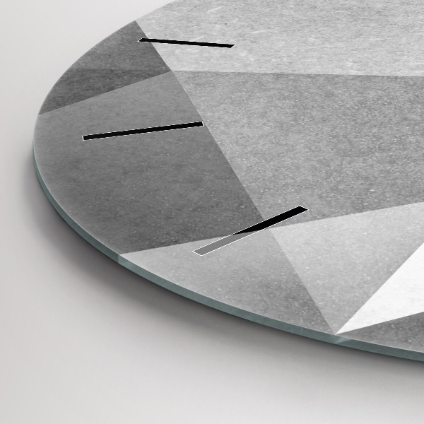 Wanduhr rund Graue geometrische Abstraktion