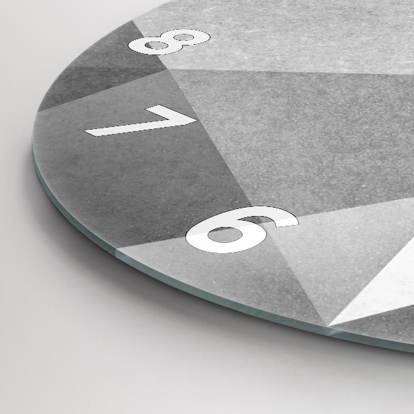 Wanduhr rund Graue geometrische Abstraktion