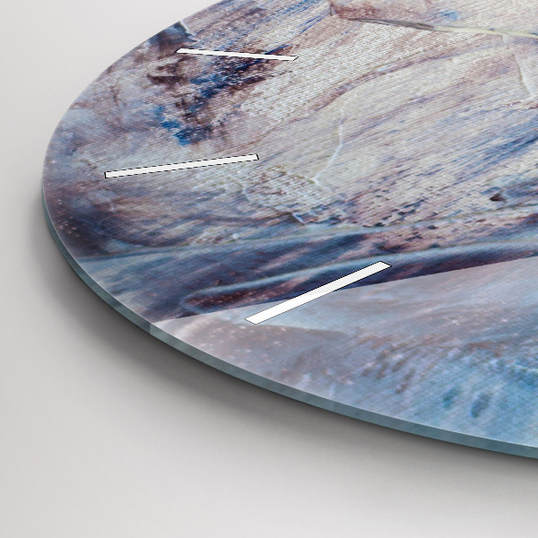 Wanduhr rund Abstrakte Farbe Textur