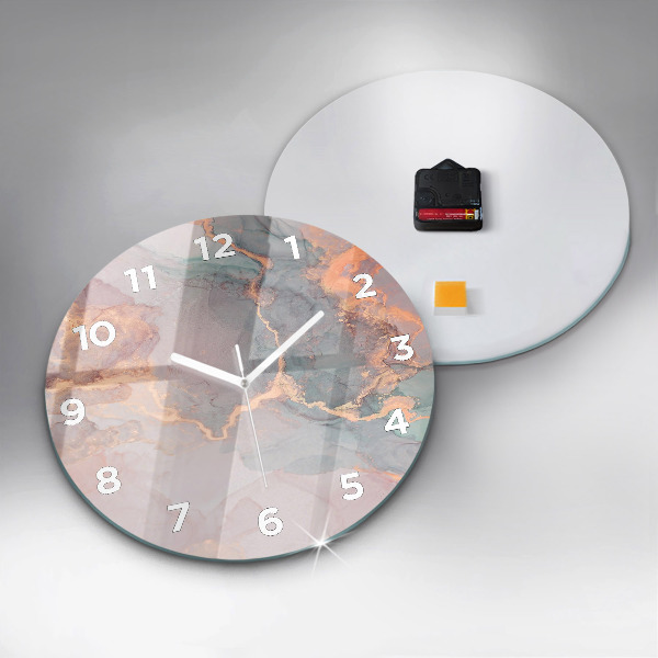Wanduhr rund mit motiv Marmor Textur