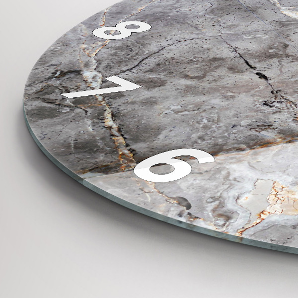 Wanduhr rund mit motiv Grauer Granit-Marmor-Stein