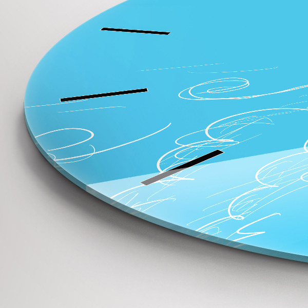 Wanduhr rund mit motiv Glühbirne Zeichnung