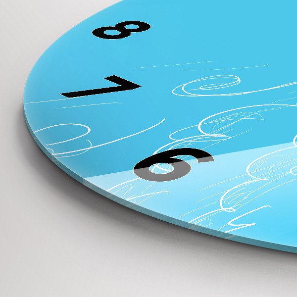 Wanduhr rund mit motiv Glühbirne Zeichnung