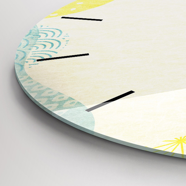 Wanduhr rund Gemusterter Rahmen