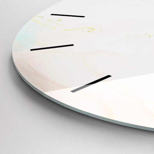 Wanduhr rund Aquarell-Marmor