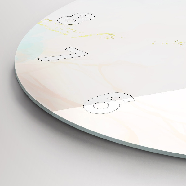 Wanduhr rund Aquarell-Marmor