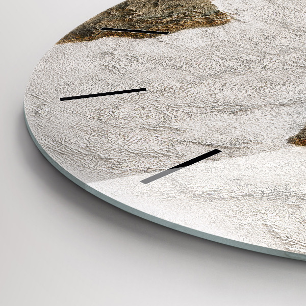 Wanduhr glas rund Alte Weltkarte