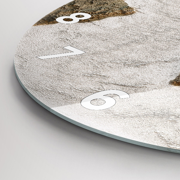 Wanduhr glas rund Alte Weltkarte