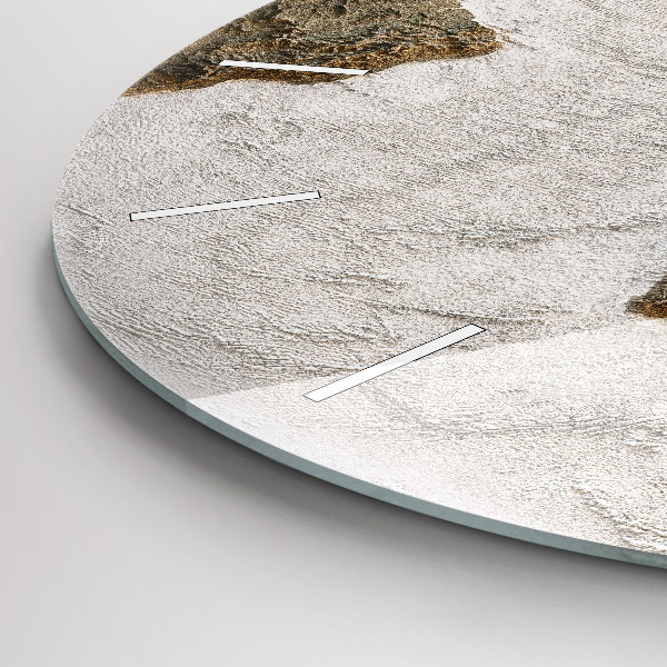 Wanduhr glas rund Alte Weltkarte