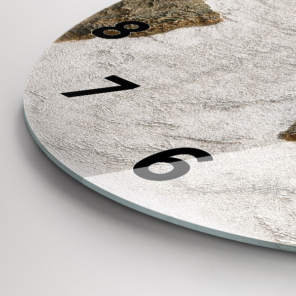 Wanduhr glas rund Alte Weltkarte