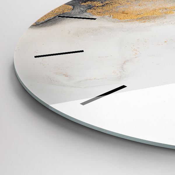 Wanduhr glas rund Marmor-Kunst