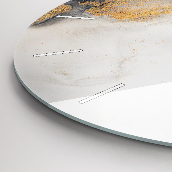 Wanduhr glas rund Marmor-Kunst