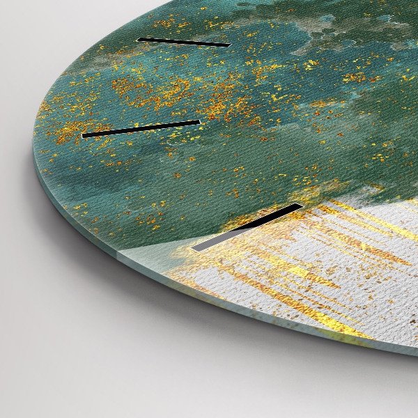 Wanduhr glas rund Dekoratives Muster