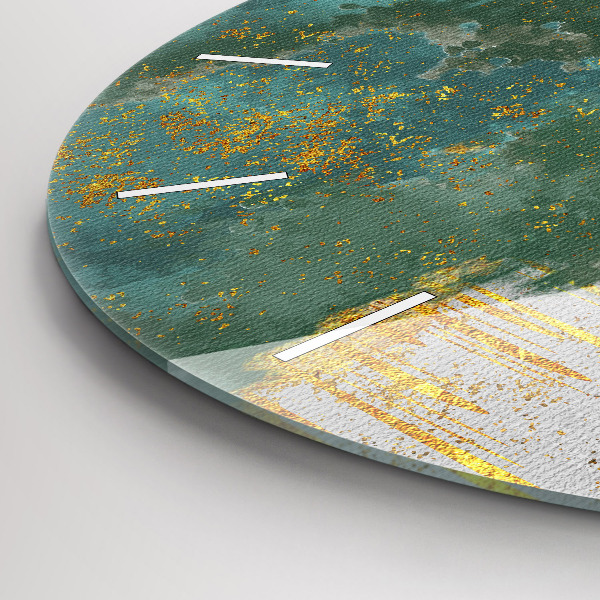 Wanduhr glas rund Dekoratives Muster