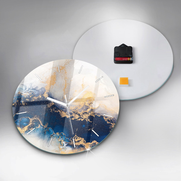 Wanduhr rund mit motiv Marmoriertes Muster