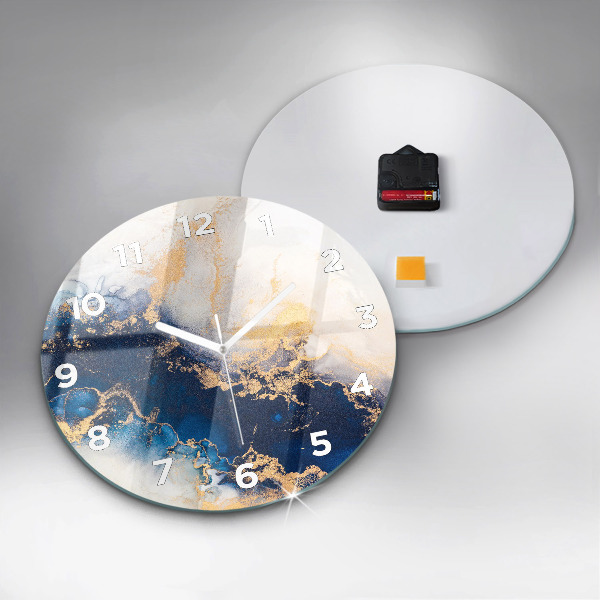 Wanduhr rund mit motiv Marmoriertes Muster