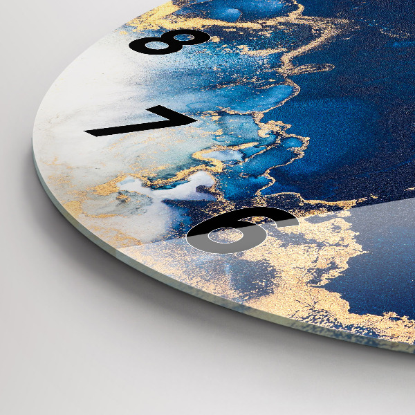 Wanduhr rund mit motiv Marmoriertes Muster