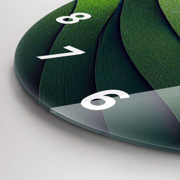 Wanduhr rund mit motiv Abstrakte grüne Felder