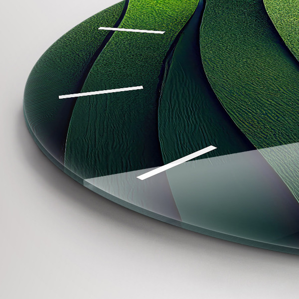 Wanduhr rund mit motiv Abstrakte grüne Felder