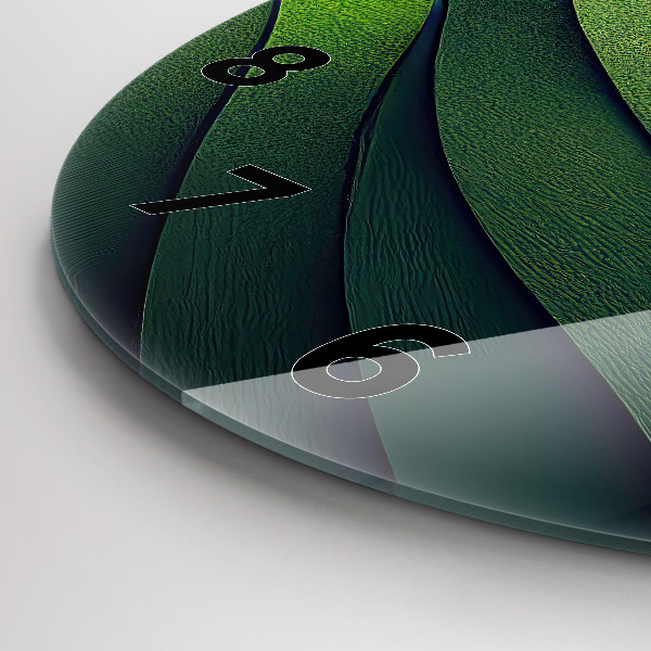 Wanduhr rund mit motiv Abstrakte grüne Felder