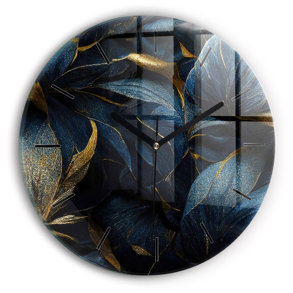 Wanduhr rund mit motiv Dekorative Blumen