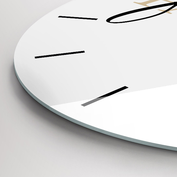 Wanduhr glas rund Familieninschrift