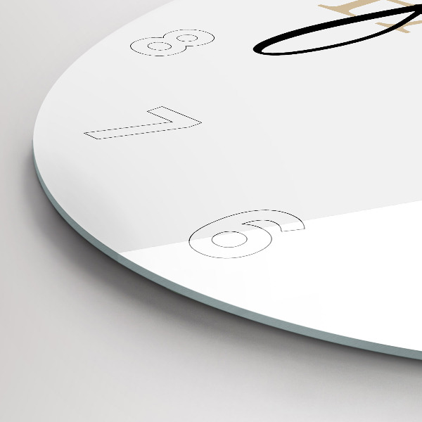 Wanduhr glas rund Familieninschrift