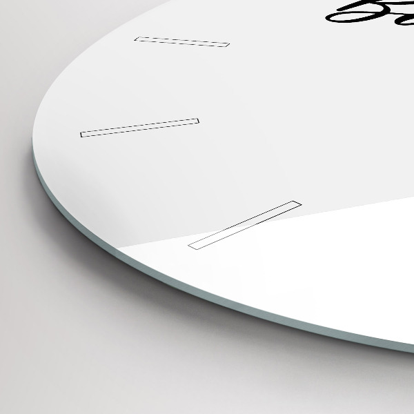 Wanduhr glas rund Inschrift Bon voyage