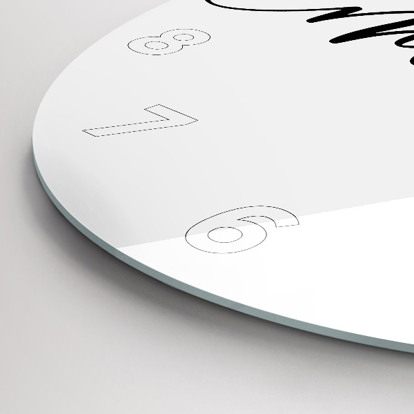 Wanduhr glas rund Erinnerungen Inschrift