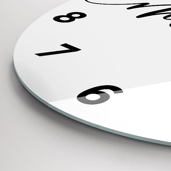 Wanduhr glas rund Erinnerungen Inschrift