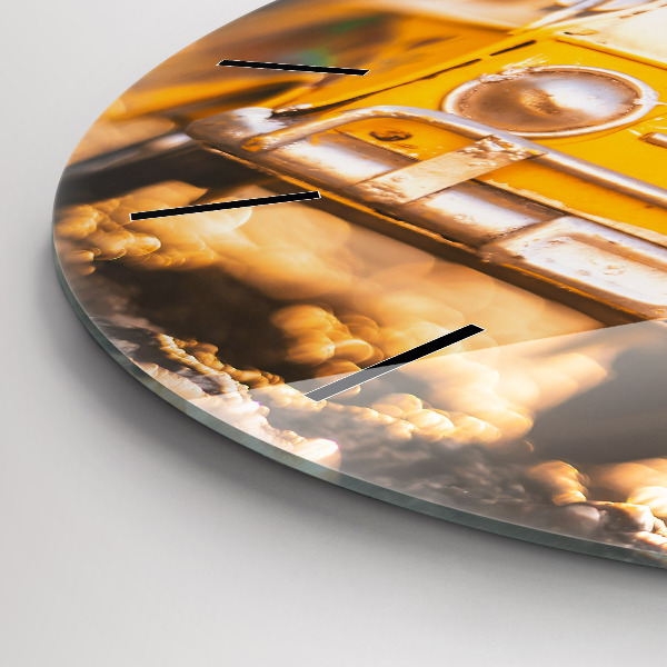 Wanduhr glas rund Auto im Urlaub