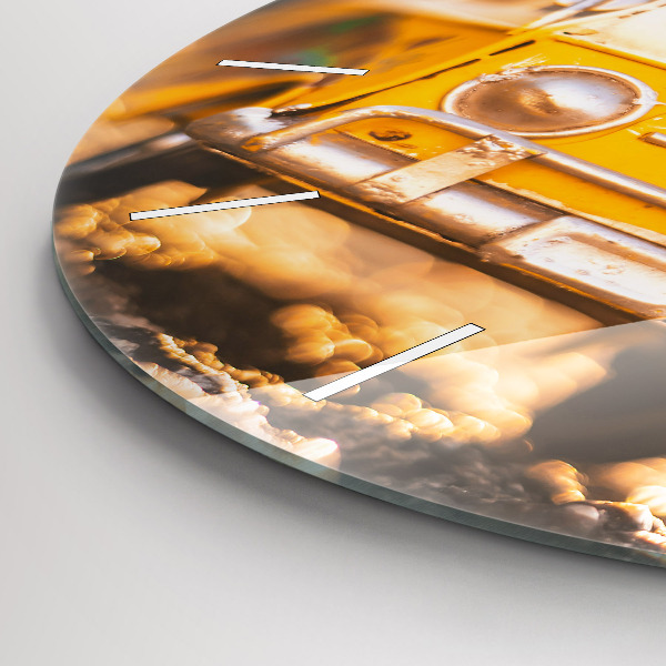 Wanduhr glas rund Auto im Urlaub