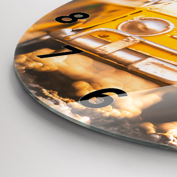 Wanduhr glas rund Auto im Urlaub