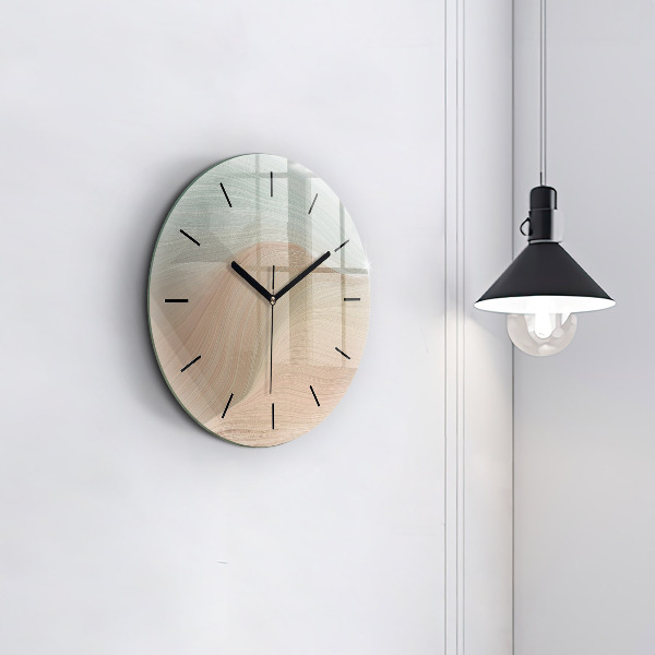 Wanduhr rund Abstraktion einer Welle