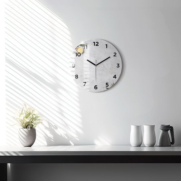 Wanduhr glas rund Minimalistische Oliven