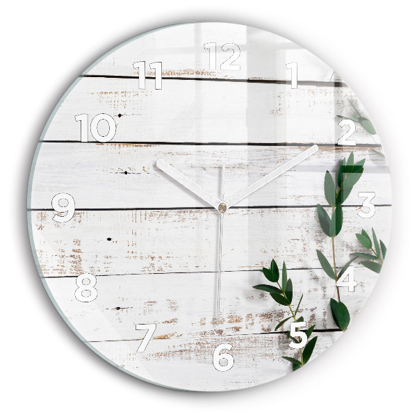 Wanduhr glas rund Hölzerne Bretter