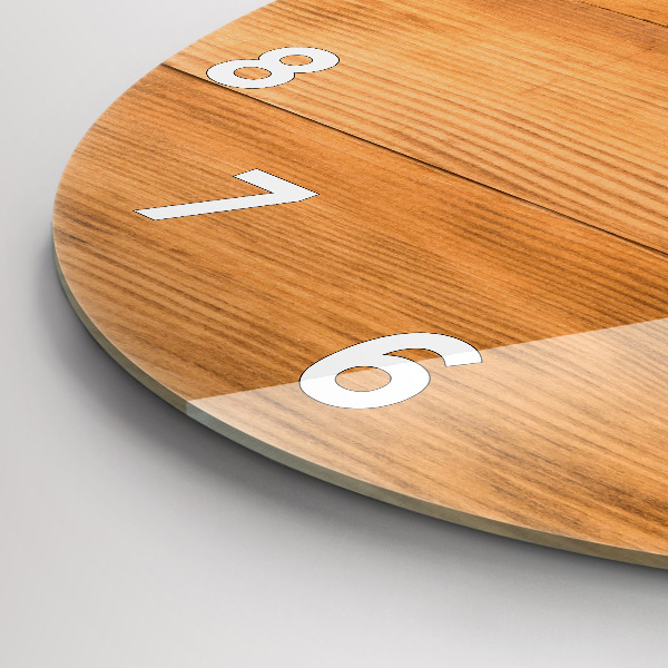 Wanduhr rund Hölzerne Bretter