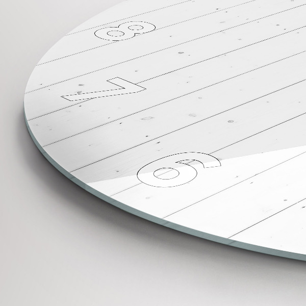 Wanduhr rund Holzplatten Muster