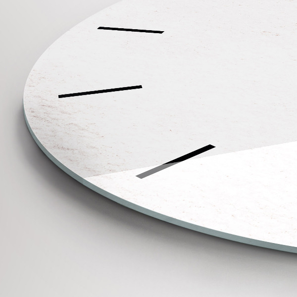 Wanduhr glas rund Dekoratives Muster
