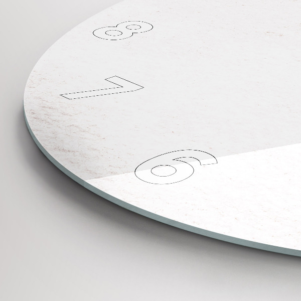 Wanduhr glas rund Dekoratives Muster