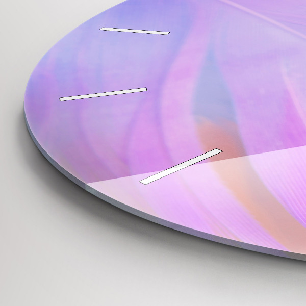 Wanduhr rund Bunte Federn