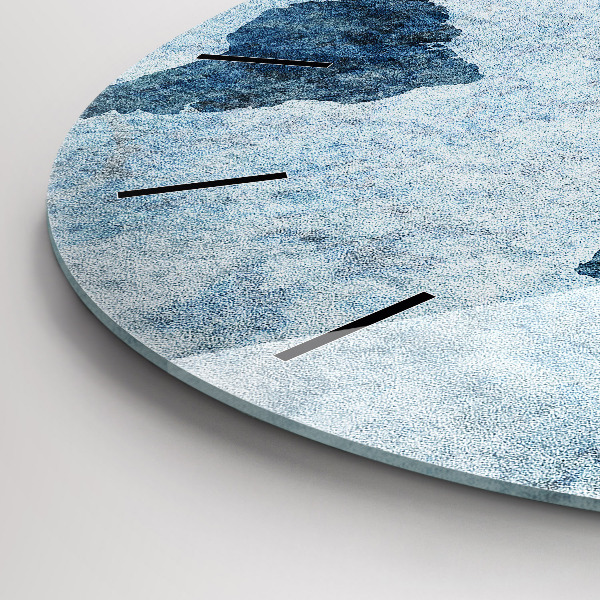 Wanduhr rund Gemalte Weltkarte