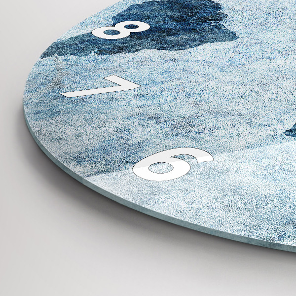 Wanduhr rund Gemalte Weltkarte