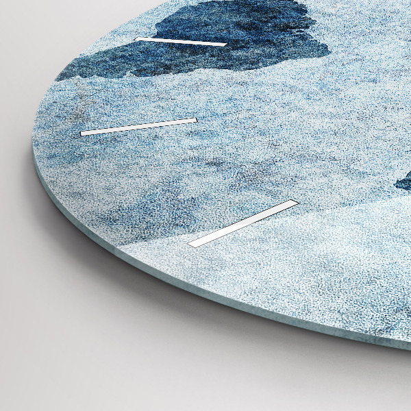 Wanduhr rund Gemalte Weltkarte