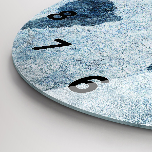 Wanduhr rund Gemalte Weltkarte