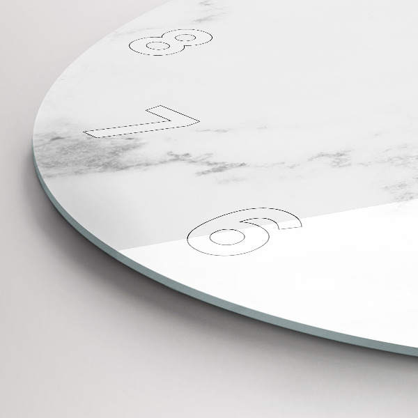 Wanduhr rund mit motiv Marmor